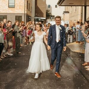 Abella by Allure E175 Tea-Length Wedding Gown